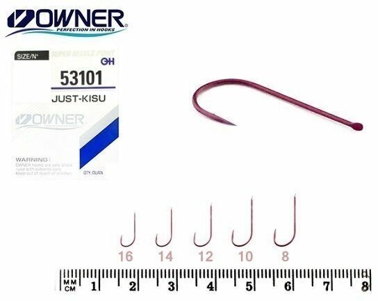 Крючки Owner Just-Kisu 53101 №18 / с лопаткой (RED)