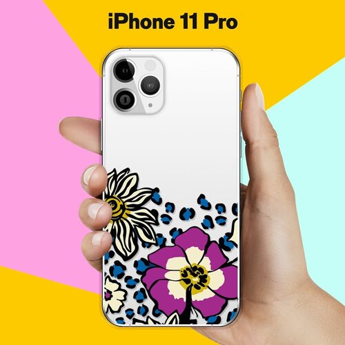 Силиконовый чехол Цветы с узором на Apple iPhone 11 Pro силиконовый чехол цветы на apple iphone 11