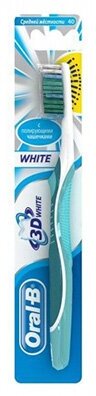 Зубная щетка ORAL B 3 D White отбеливание средняя