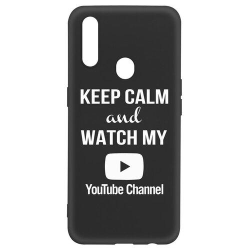 фото Чехол-накладка krutoff silicone case youtube для oppo a31 черный krutoff group