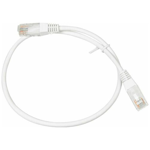 Патч-корд Lanmaster UTP (TWT-45-45-0.5-WH) вилка RJ-45-вилка RJ-45 кат.5е 0.5м белый ПВХ