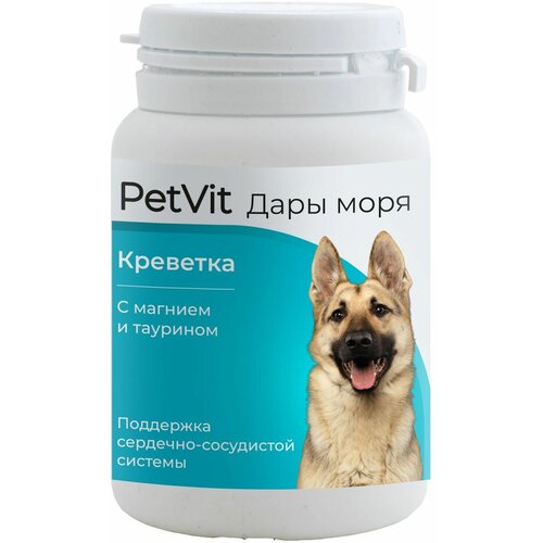 PetVit. Дары моря. Креветка с магнием и таурином. Поддержка сердечно- сосудистой системы. Витаминизированное лакомство. 60 таблеток.