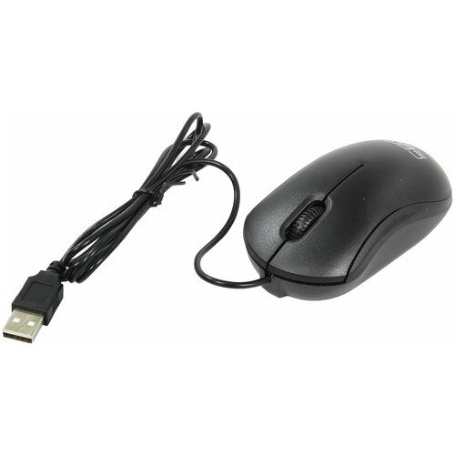 Мышь CBR CM 112 Black оптика 1200dpi офисн провод 13 метра USB 76200₽