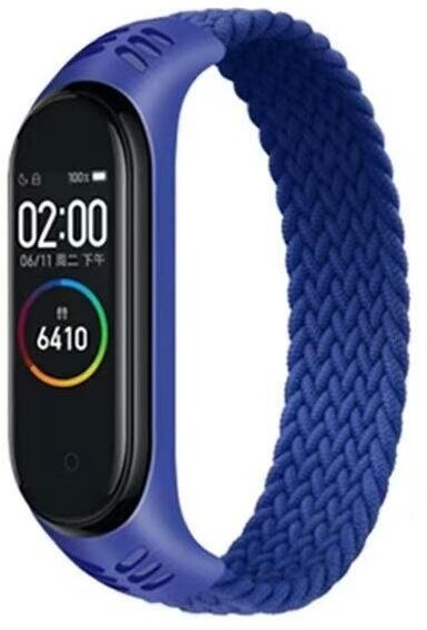 Ремешок нейлоновый для Xiaomi Band 3/4/5/6 (без застежки) размер M