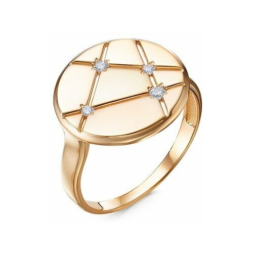 фото Золотое кольцо кюз del'ta d1100899 с фианитом diamant-online