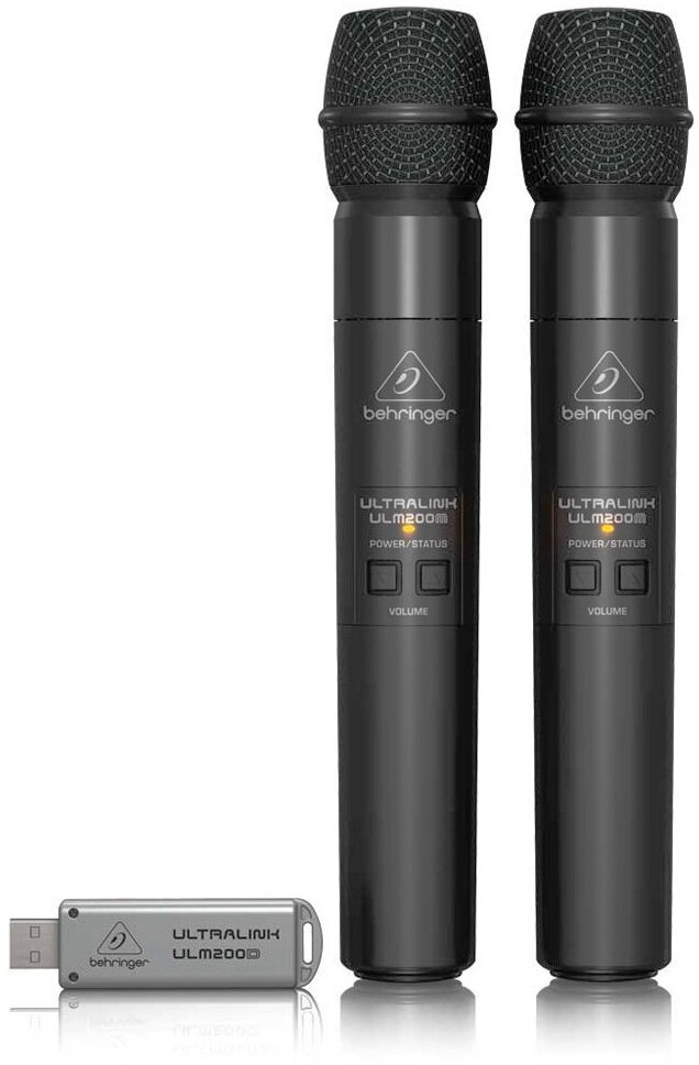 BEHRINGER ULM202-USB цифровая радиосистема с 2-мя ручными передатчиками и двойным мини-приёмником с USB-интерфейсом
