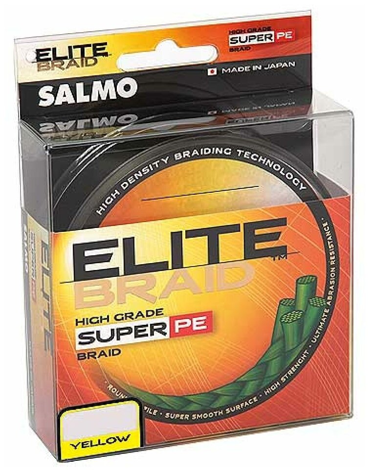 Плетеный шнур Salmo Elite BRAID Yellow 125 м, 033 мм