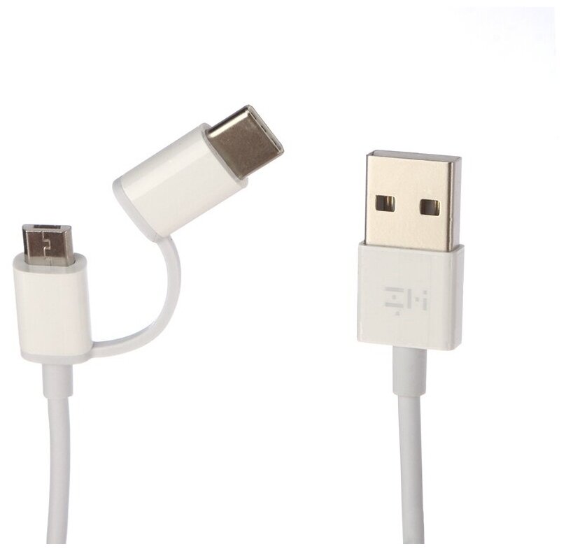 Аксессуар Xiaomi ZMI AL511 2 in 1 USB Type-C-Micro 30cm White