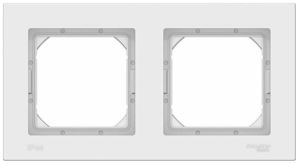 ATLASDESIGN AQUA 2-постовая рамка IP44, белый ATN440102 - фотография № 4