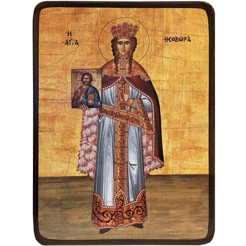 Икона Феодора Греческая, царица, размер 14 х 19 см