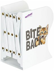 Подставка-держатель для книг и учебников юнландия "Bite Back", раздвижная, металлическая, 237890