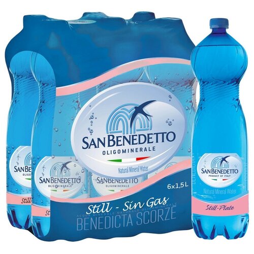 Вода минеральная San Benedetto негазированная 1.5 л (6 штук в упаковке)