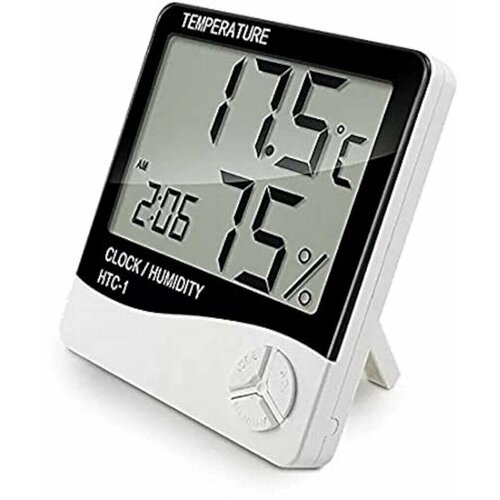 Гигрометр для определения влажности и температуры воздуха / погодная станция / домашний электронный термометр / будильник / часы