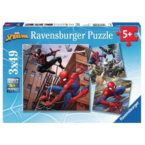 Ravensburger. Пазл карт. 3х49 Человек-Паук пазл большие строительные машины 3х49