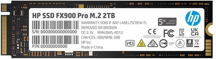 Накопитель SSD HP 2.0Tb FX900 Pro Series (4A3U1AA) - фото №6