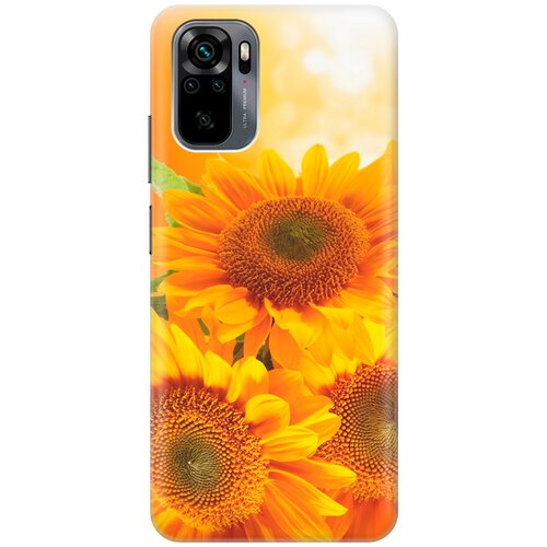 фото Re:pa накладка transparent для xiaomi redmi note 10 с принтом "три подсолнуха"
