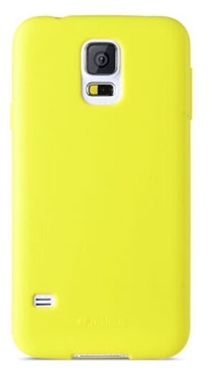 Силиконовый чехол Melkco Poly Jacket TPU case для Samsung Galaxy S5 Mini, желтый