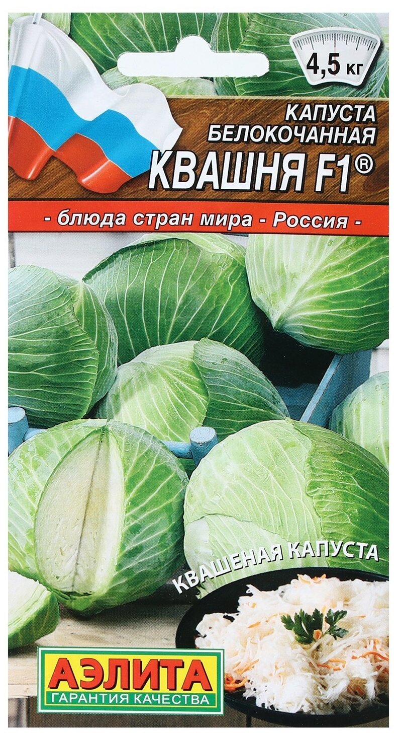 Семена Агрофирма АЭЛИТА Блюда стран мира капуста белокочанная Квашня F1 01 г