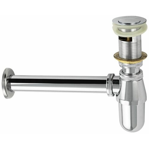 Сифон - автомат для раковины и мойки с отводом и переливом 1335₽