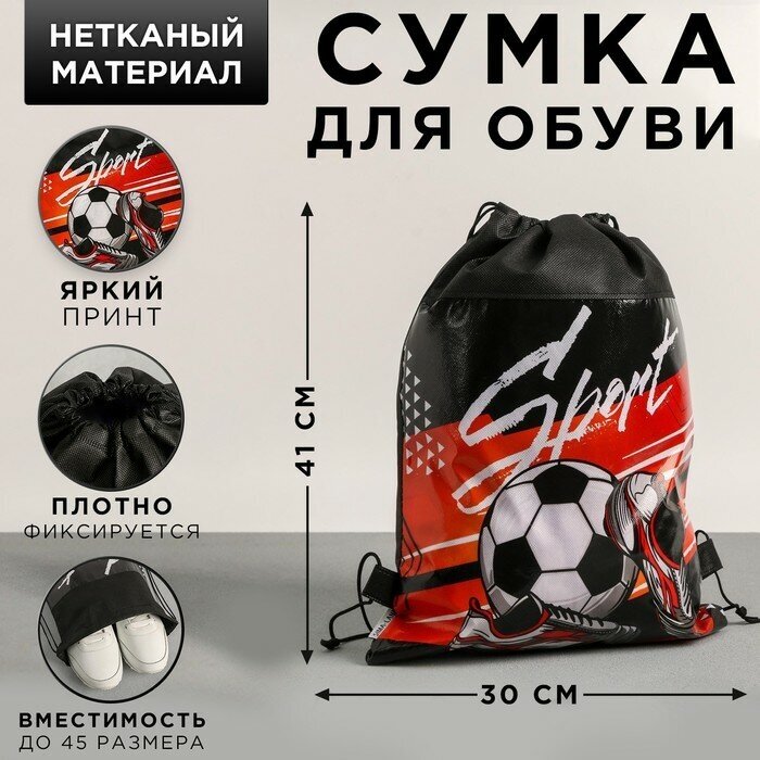 ArtFox STUDY Сумка для обуви Sport, 41х30х0,5 см