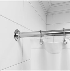 Набор прозрачных колец IDDIS Optima Home RID012P для штор в ванной комнате, 12 штук