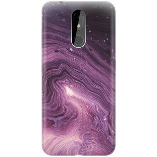 фото Re:pa накладка transparent для nokia 3.2 с принтом "бело-фиолетовые краски"