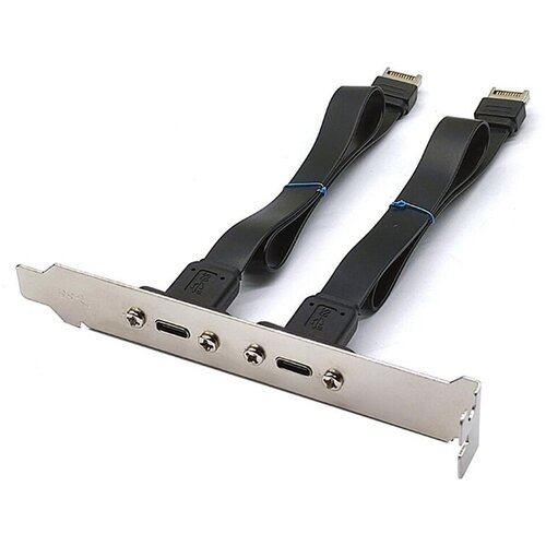 Планка портов 2 x USB Type-C, USB3.2 Gen2 Type-E | ORIENT C088E контроллер pci e usb3 0 type e usb 20pin pcieu3te espada