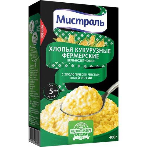 Хлопья кукурузные мистраль Фермерские, 400 г - 5 шт.