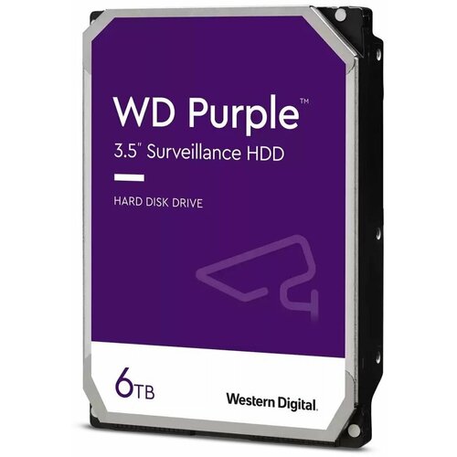 HDD Western Digital Original SATA-III 6Tb WD63PURZ Video Streaming Purple 5640rpm 256Mb 35 1895900₽