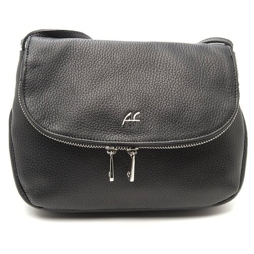 фото Сумка кроссбоди afina 238, натуральная кожа, черный