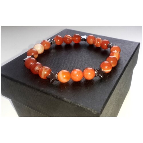 фото Браслет из натурального сердолика 8мм уральские камни