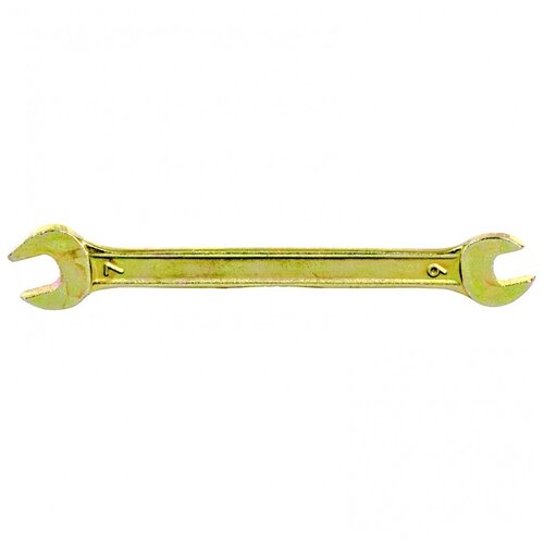 Ключ рожковый, 6 х 7 мм, желтый цинк Сибртех ключ рожковый 10 х 11 мм желтый цинк сибртех сибртех арт 14304