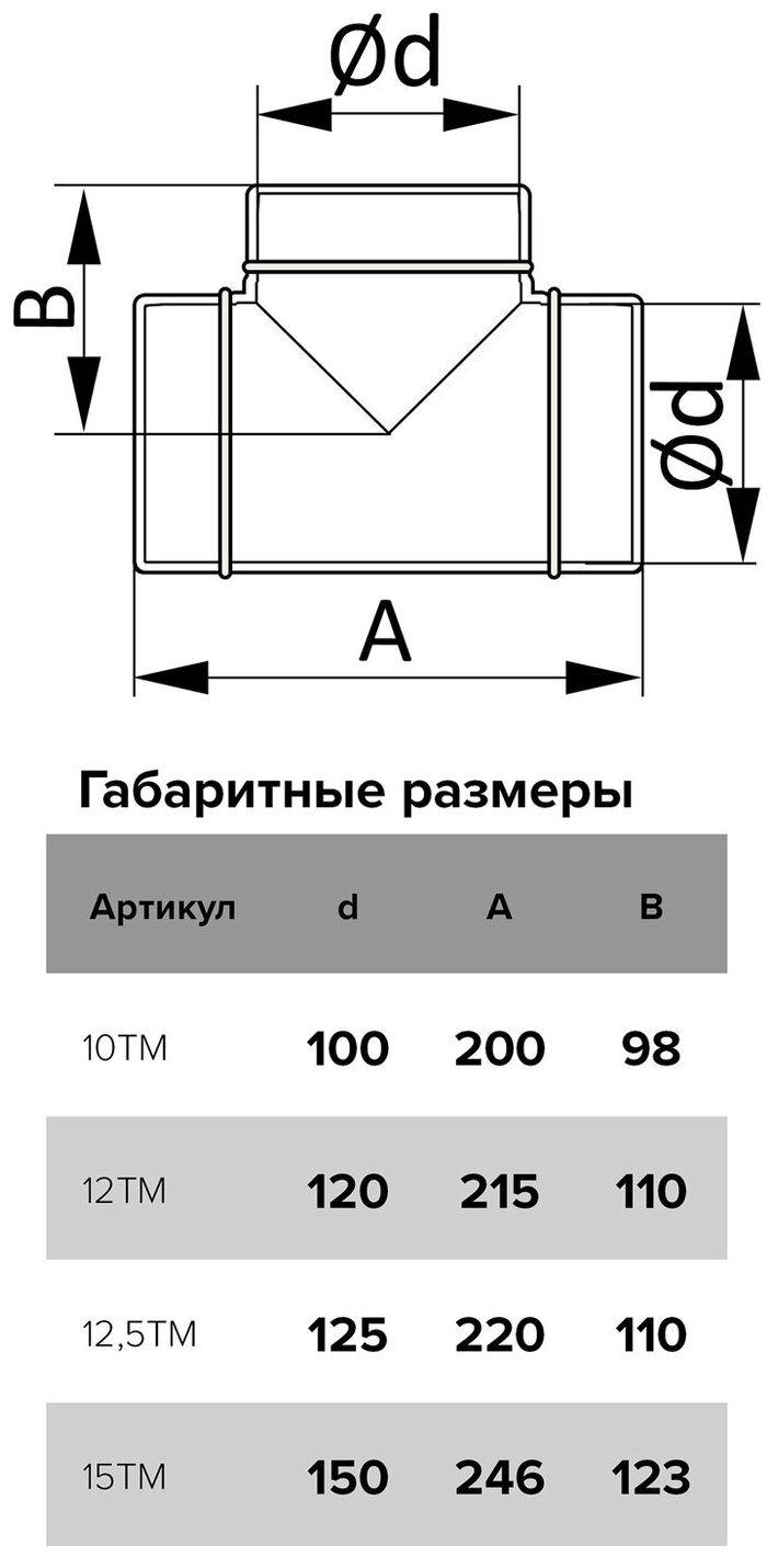 15ТМ, Тройник Т- образный стальной с покрытием полимерной эмалью D150 - фотография № 2