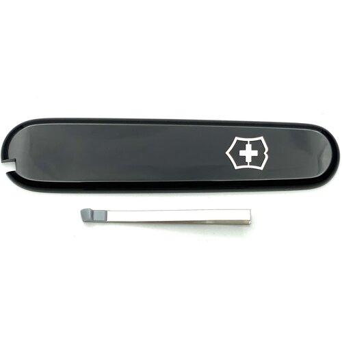 Передняя накладка черная для ножей VICTORINOX 91 мм + пинцет серый