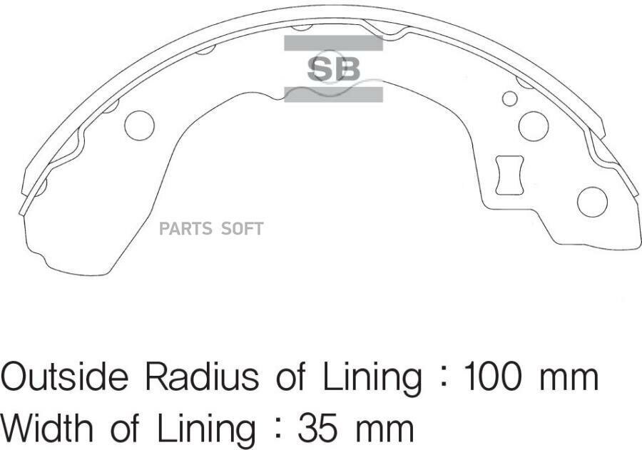 SANGSIN BRAKE SA053 Колодки тормозные бар. KIA SPECTRA(ИЖ)/SEPHIA/SHUMA (200x36) SA053