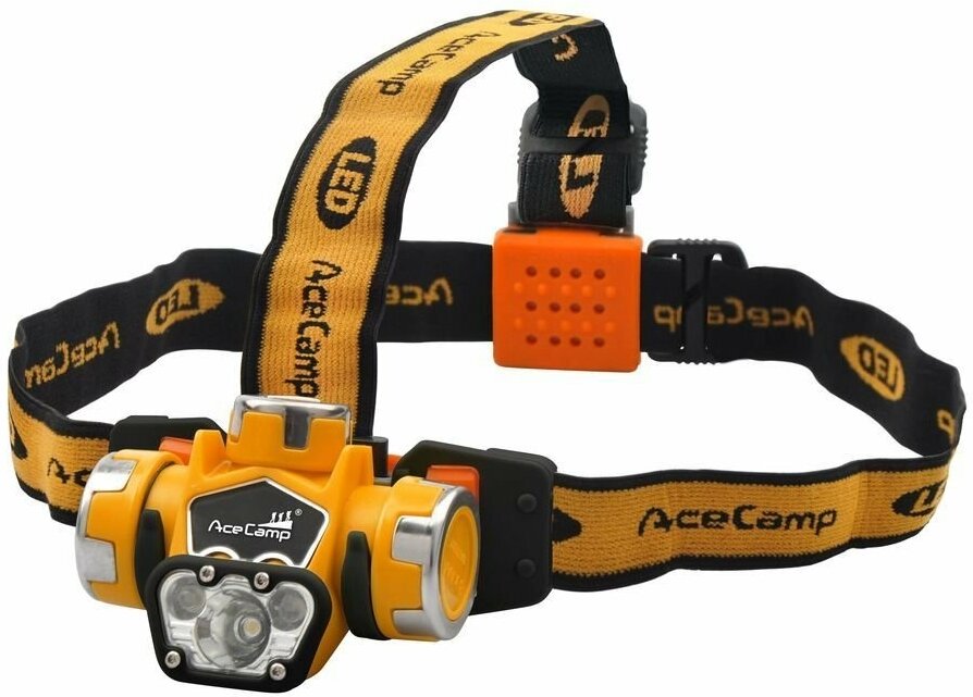 Фонарь налобный AceCamp Power Bank Headlamp, оранжевый