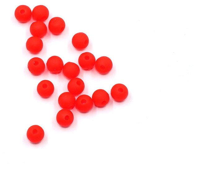 Бусина фидерная Namazu Soft Beads PVC круглая d-5 мм цв. фц. красный 20 шт./1000/