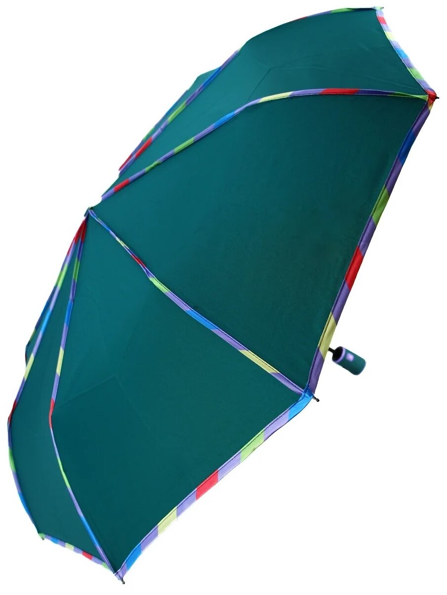 Женский складной зонт Popular Umbrella автомат 2111/зеленый