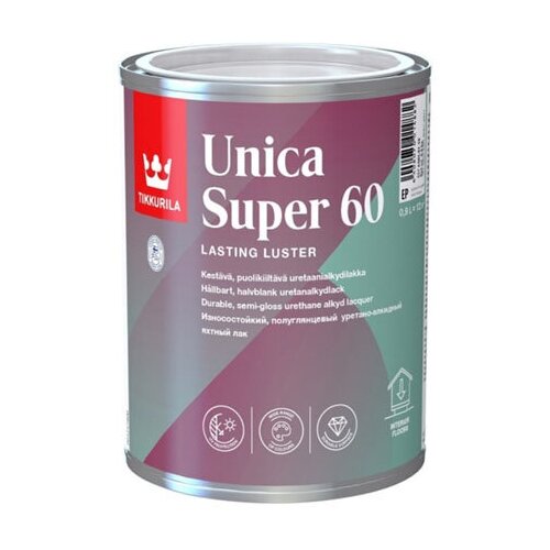 Лак яхтный Tikkurila Unica Super 60 алкидно-уретановый бесцветный 2,7 л