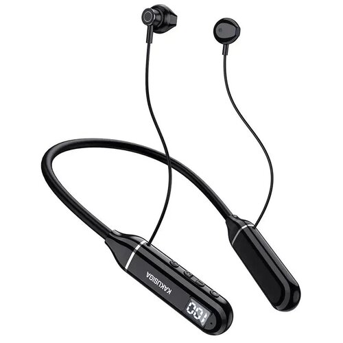 Наушники беспроводные Bluetooth 5.3 + EDR с микрофоном, игровые, вкладыши на шею, черные