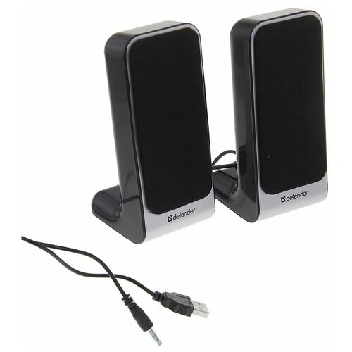 Компьютерные колонки 20 DEFENDER SPK-225 2х2Вт USB черно-серые 134300₽