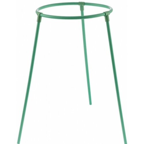 Опора для цветов КД №5 д.12 3 ножки диаметр 30 см, высота 50 см, зеленый / кустодержатель