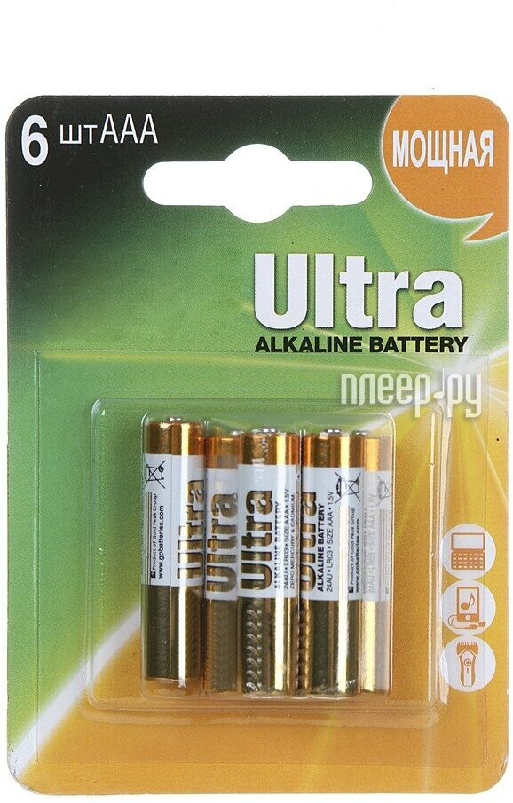 Gp Батарейка 24AU4 2-2CR6 Ultra 72 720 6 шт. в уп-ке