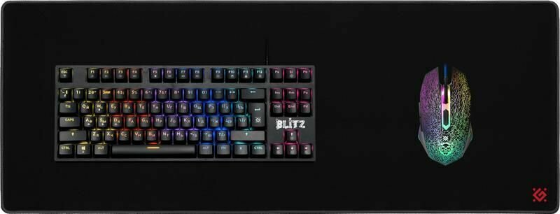 Коврик для мыши Defender Black XXL One 680x240x5 мм, ткань+резина — фото 9