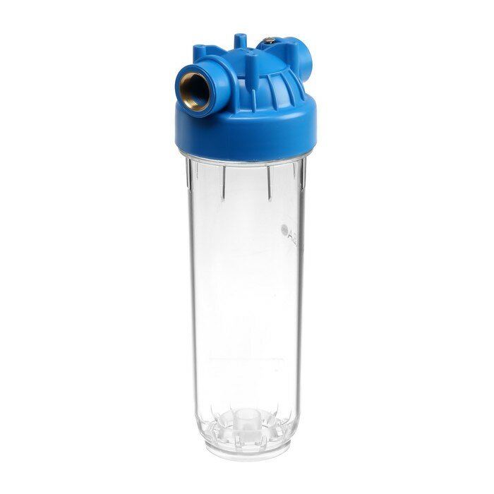 Корпус фильтра Аквабрайт АБФ-10-34 прозрачный, для холодной воды, SL10, 3/4 дюйма
