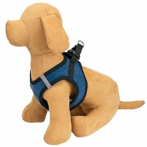 Шлейка для собак светоотражающая - Герда, размер M, грудь 29-34см, цвет синий, 1 шт.