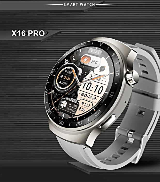Смарт часы X16 PRO Умные часы PREMIUM Series Smart Watch AMOLED, iOS, Android, Bluetooth звонки, Уведомления, Серебристый
