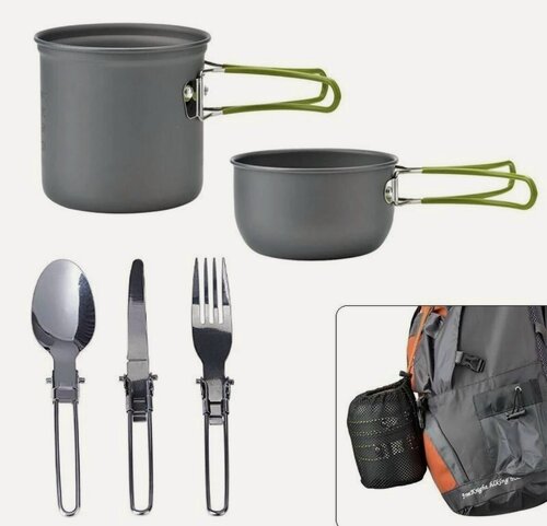 Изображение товара Малый набор посуды для туризма, походов и путешествий / Набор посуды для похода, туризма