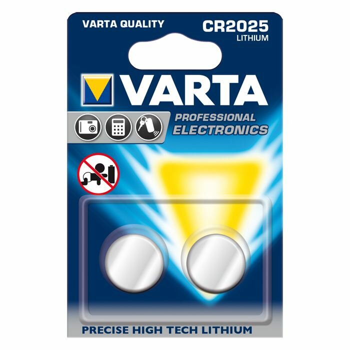 батарейка VARTA ELECTRONICS CR 2025 блистер 2шт - фото №10
