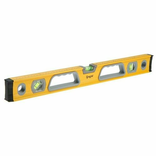 Уровень алюминиевый магнитный фрезерованный эргономичные ручки 3 глазка 600 мм 1940₽